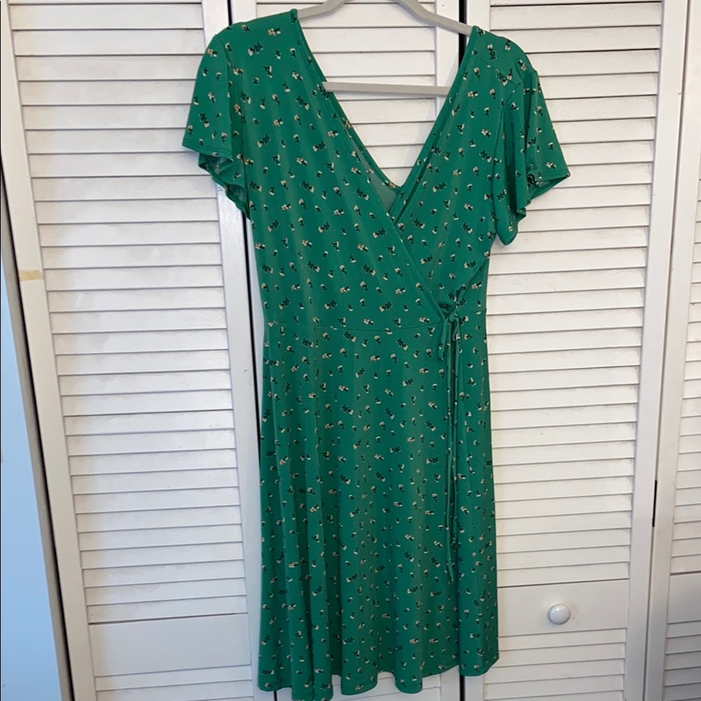 Kaileigh Green Floral Midi Dress